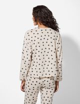 Pyjamaoberteil - Baumwolle - beige