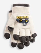 Handschuhe - Print - Dunkelgrau