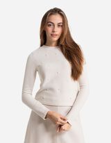 Pleteni pulover - Ukrasne perle - bez