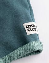 Short - Revers cousus au bas des jambes - Bleu