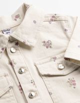 Jeanskleid - Twill - wei&szlig;