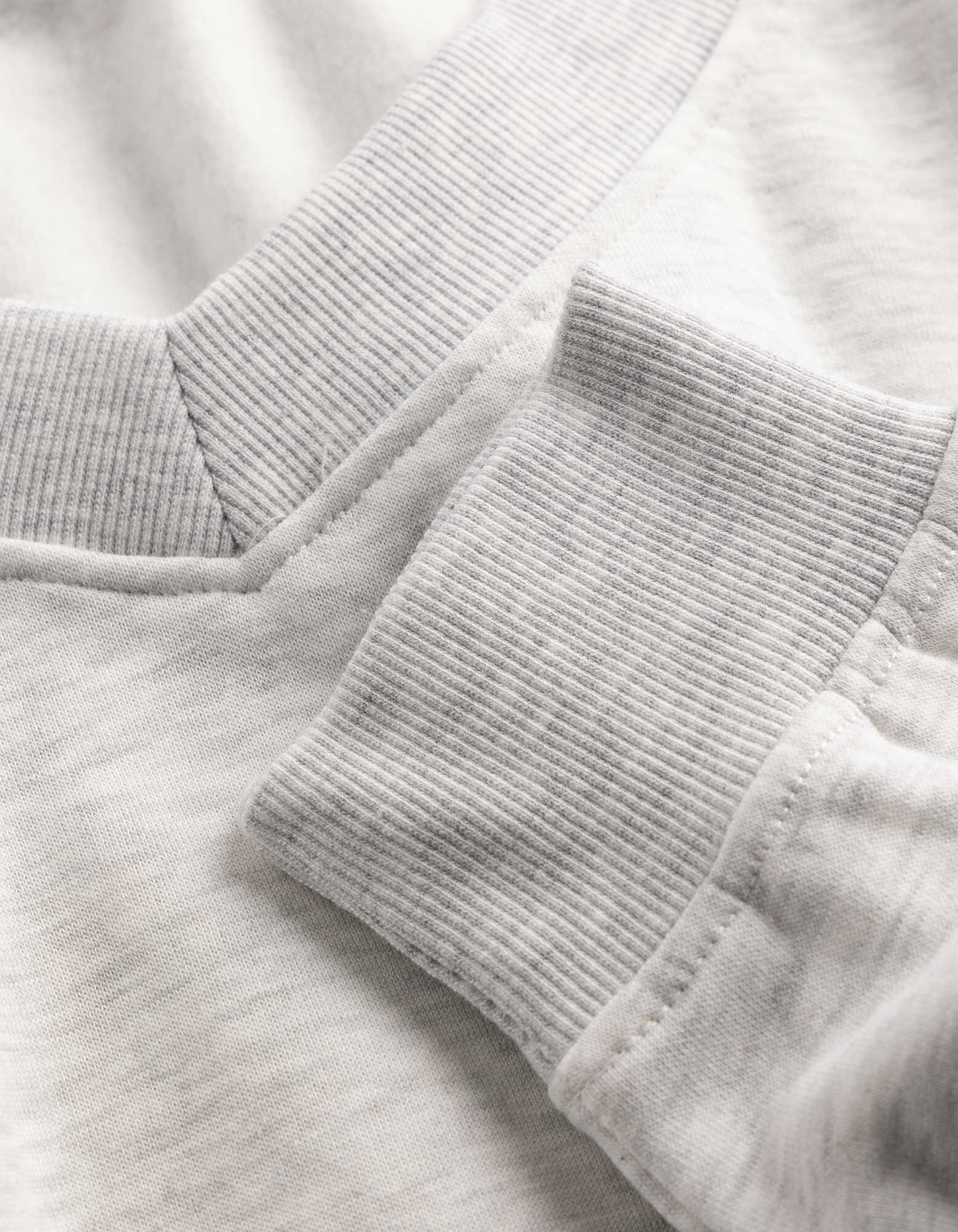 Sweatshirt - V-Ausschnitt - Hellgrau