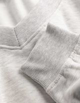 Sweatshirt - V-Ausschnitt - Hellgrau