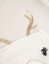 Komplet, pulover in pajkice - Vezenine - bez