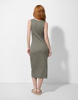 Midi haljina - Bočni prorez - zelena