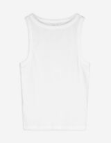 Cropped Top - einfarbig - weiß