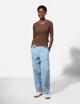 Strickpullover - Baumwoll-Mix - braun