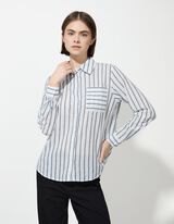 Blouse - Strepen - donkerblauw