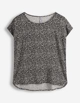 Bluse - Allover-Print - schwarz