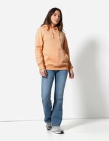 Pulover s kapuco - Kengurujski žep - oranzna