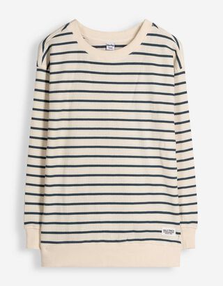 Sweatshirt - Strepen - Off-White
