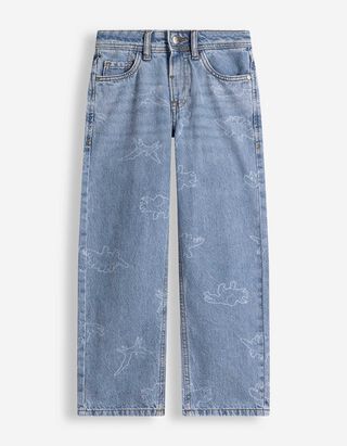 Jeans - Laserprint - Hellblau