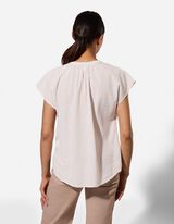 Halenkov&eacute; tričko - Proužky - b&eacute;žov&aacute;