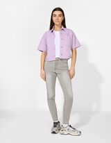 Chemise en jean - Unicolore - Lilas