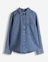 Set aus Top und Bluse - &Uuml;berschnittene Schultern - blau