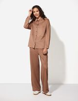 švarkas -marškiniai - Dirbtinė zomša - rudas