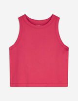 Top cropped - Senza cuciture - rosa fucsia