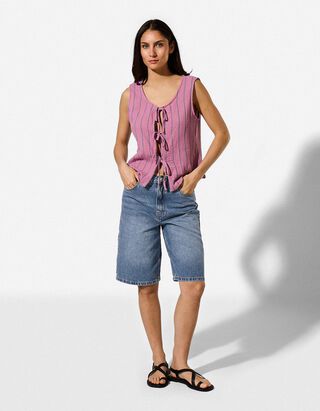 Bermuda  - Relaxed Fit - blau