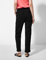 Hlače - Lanena me&scaron;anica - crna