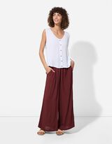 culotte  hlače - Kroj Wide Fit - temno rjava