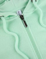 Trumpas džemperis - Gobtuvas su įvertu raišteliu - zalias