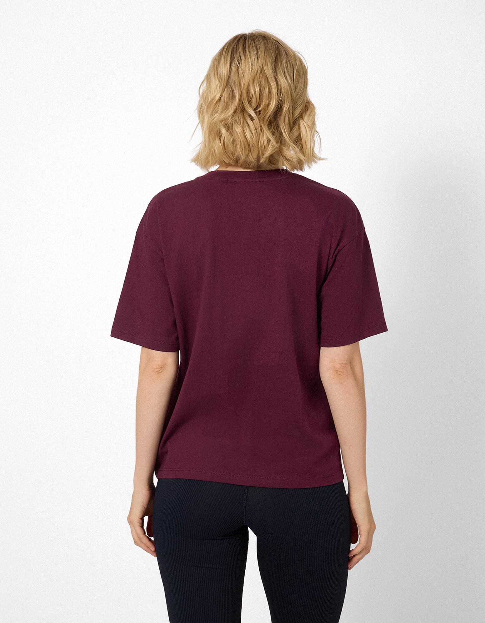 T-shirt - Katoen - Donkerrood
