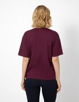 T-shirt - Katoen - Donkerrood