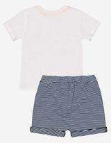 Lot d'un T-shirt et d&rsquo;un pantalon - Imprim&eacute; - blanc