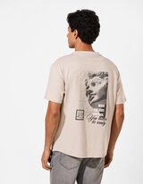 T-Shirt - R&uuml;ckenprint - beige