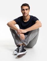 Jogginghose - Weites Bein - grau