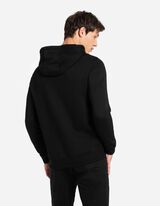 Hoodie - Baumwoll-Mix - schwarz