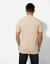 Poloshirt - Knopfverschluss - beige