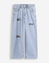 Jeans - Applikation - Hellblau