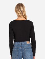 Marškinėliai ilgomis rankovėmis - Pagrindinis - juodas