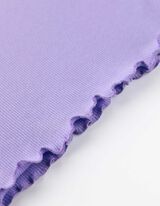 Majica kratkih rukava - Rebrasta struktura - lila