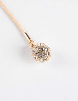 Kette - Strasssteine - goldfarben