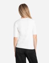 Pullover - Kurze Ärmel - weiß