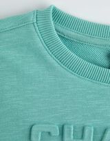 Melegítőfelső - Kenguruzseb - türkiz