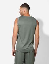 Majica brez rokavov - Mreža - temno zelena