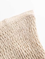 Top sans manches - Aspect froiss&eacute; - beige