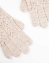 Rokavice - kabelska pletenina - bez