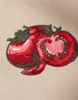 Sweatshirt - Print - beige