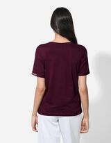 Tričko - Výšivky - tmavofialova