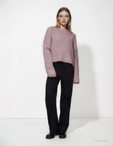 Strickpullover - &Uuml;berschnittene Schultern - lila