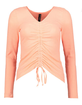 Damen Langarmshirt mit Raffungen