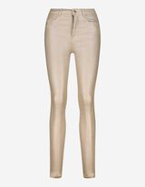 Jeggings - Tessuto glitterato - oro