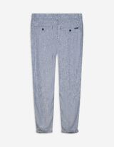 Hlače Chino - Lanena me&scaron;anica - temno modra