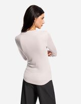 Maglia a manica lunga - Tessuto glitterato - beige