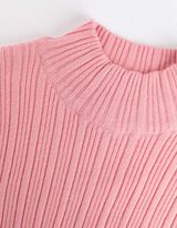 Maglione - Collo a mosca - rosa