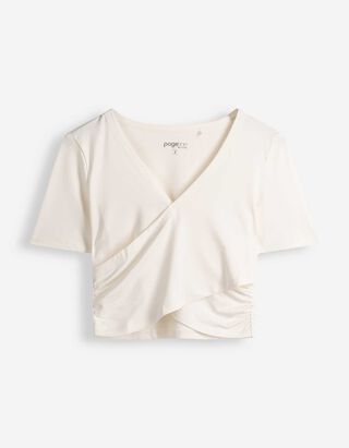 T-Shirt - Wickeloptik - Off-White
